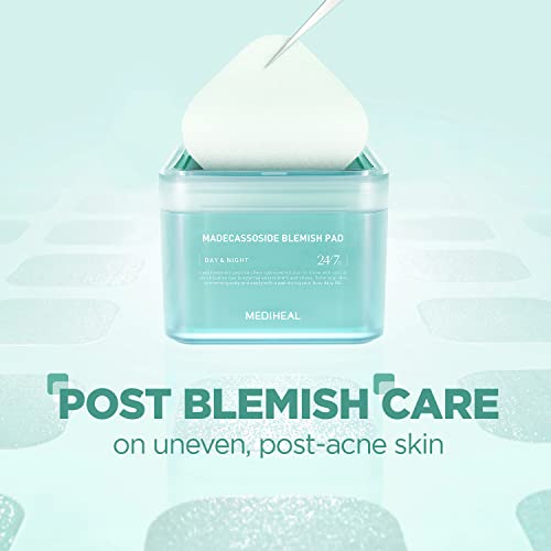 MEDIHEAL Toner Pad Madecassoside for Blemish Care Improve Uneven Skin Tone, Retinol Collagen for Skin Lifting Firming Face Pads, 100 Pads