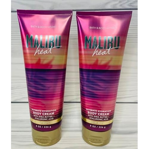 Bath & Body Works Malibu Heat Ultimate Hydration Body Cream 8 Ounces Pack of 2
