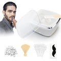 Nose Wax Kit Men Nose Hair Wax Kit with 50g Wax & 15 beard & 20 Wooden Stick & 30 Applicators USB Hair Waxing Kits Rapid Heating Constant Temperature Painless Easy