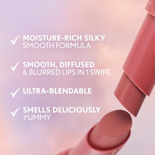 COVERGIRL Clean Fresh Yummy Blur Lipstick, Blurring Effect, Matte Lip Color, Fresh Pear Flavored, Vegan Formula - 140 Into the Blur (Mauvy Pink)