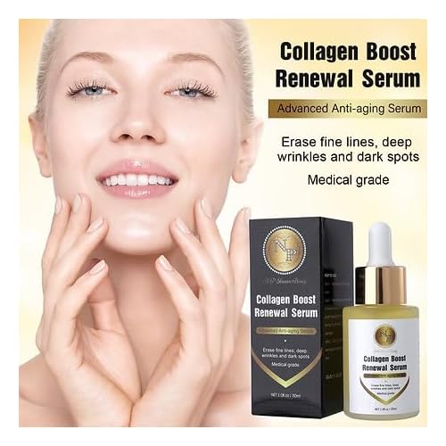 Collagen Boost Renewal System - Medical Grade Advanced Aging Serum for Fine Lines, Wrinkles, and Dark Spots, 1 oz.