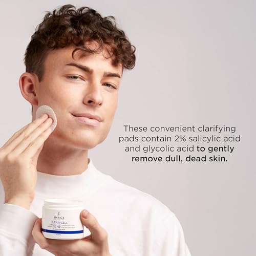 IMAGE Skincare, CLEAR CELL Salicylic Clarifying Pads, Exfoliating Wipes to Clarify Pores for Oily Prone Skin, 60 Pads