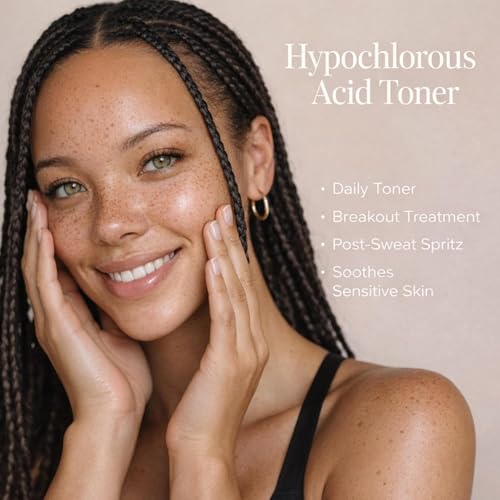 Post Gym Workout Face Spray Hypochlorous Acid Toner | Reduce Breakouts, Cleanser, Moisturizing Face Mist | Calm & Soothe Redness (The Daily Essential Co.)
