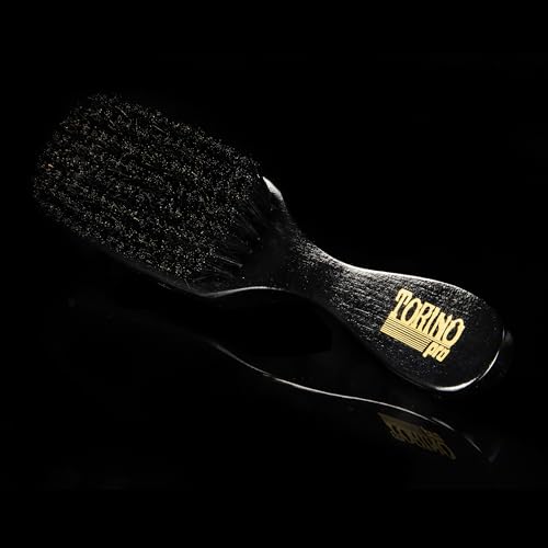 Torino Pro Wave Brush #801-8 Row Soft bristles -100% Pure Boar Bristles - Great for laying down your 360 Waves