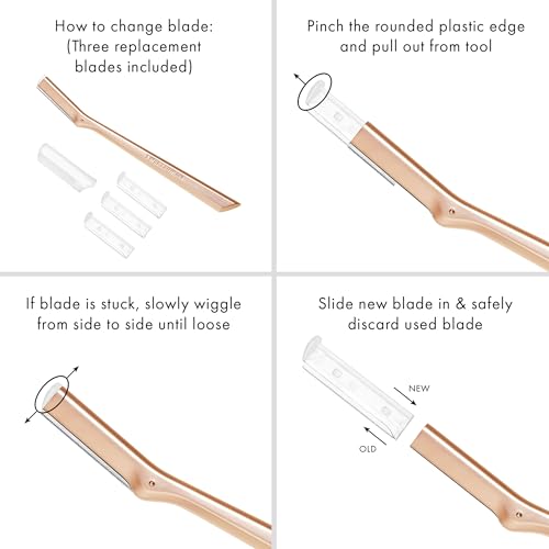 Tweezerman Rose Gold Facial Razor