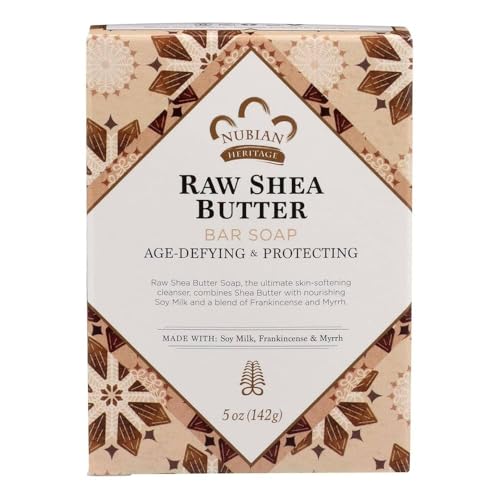 Nubian Heritage Bar Soap, Raw Shea and Myrrh 5 Ounce (Pack of 6)