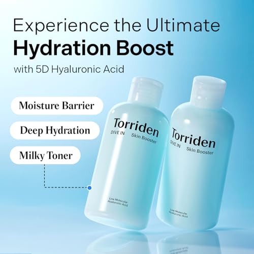 Torriden DIVE IN Skin Booster 200ml (6.76 fl. oz.) | Deep Nourishing Facial Toner for Dry, Sensitive Skin | Hyaluronic Acid, Panthenol, Ceramide