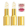 Charm Kiss 2PCS Transferproof Color Changing Lipstick, Mood Lipstick Color Changing Long Lasting 24H, Gold Foil Moisturizing Gloss Lip, Transfer-Proof, Moisturizing Glossy Shine Lip Gloss for Women