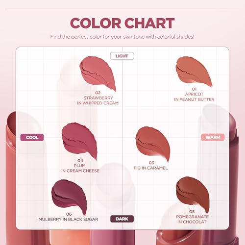 lilybyred Milky Blur Fondue Bar | Korean Multi-Use Lip & Cheek Stick, Soft-Focus Effect, Blur Pot Formula, Velvet Matte Finish, Lightweight, Easy to Blend, 0.06 oz. (03 Figs in Caramel)