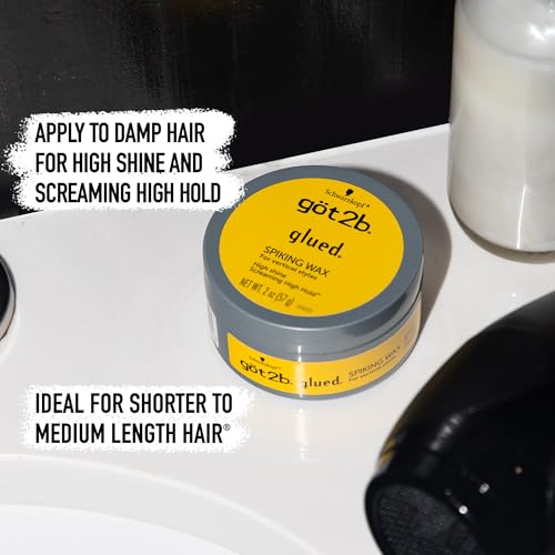 Got2b Glued Spiking Hair Wax, Fierce Holding Power, 2 oz