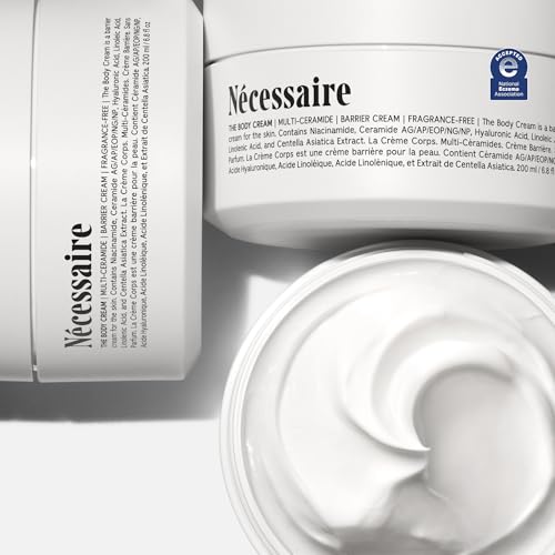 N?cessaire The Body Cream - Rich Barrier Repair With 5% Niacinamide, 5 Essential Ceramides + Hyaluronic Acid. Fragrance-Free. Non-Comedogenic. 200 ml / 6.8 fl oz