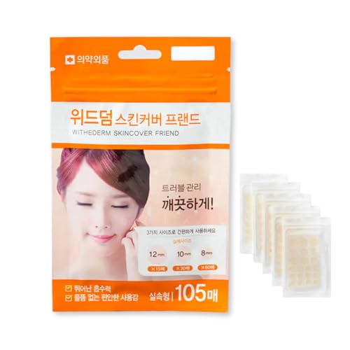 Fermented Korean Acne Patch for Face ? Hydrocolloid Spot Patch for Pimples, Blemish Treatment, Vegan Invisible Pimple Patch, Zit Cover for Day & Night, Skincare for Oily and Sensitive Skin - 105 Pcs