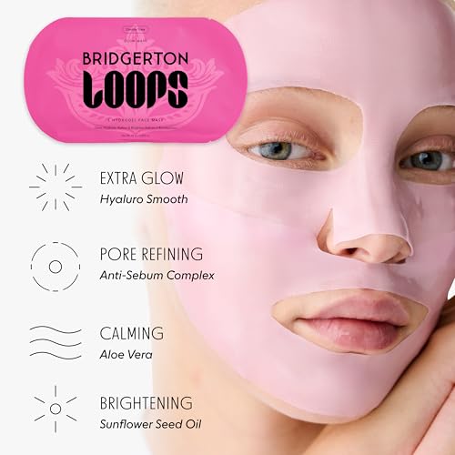 LOOPS Beauty Bridgerton¢â NETFLIX In The Garden Set -The Best Hydrogel Face Masks for Every Skin Moment Face Mask - 2 Hydrating Masks - Clean Slate and Double Take - All Skin Types, 2pc