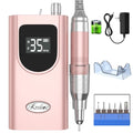 Delanie Professional Nail Drill High Torque 35000 RPM Rechargeable Portable Electric Nail File Filer for Acrylic Gel with Cuticle Bits, Salon Manicure Tool, Rose Gold