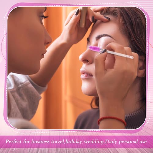 Skylety 1000 Pcs Disposable Mascara Wands Bulk Mascara Eyelash Brush Makeup Applicator Eyelash Wands for Eye Lash Extension, Eyebrow Comb, 3.9 x 0.2 x 0.3 Inch (Purplish Red)