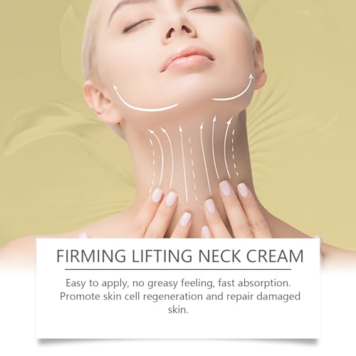 AH-8 Neck Firming Cream with Electric Massage Tightening, Anti-Wrinkle Treatment with Red Light, Deep Moisturizer Bundle Care (Neck Cream)