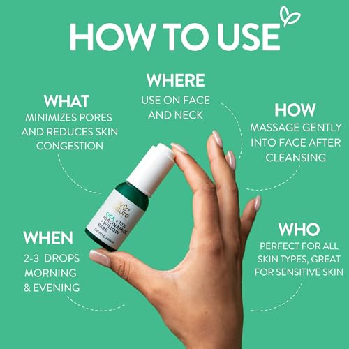 By Nature Calming Face Serum - Cica+10% Niacinamide+Willow Bark - Purifying Facial Serum with Cica Plant Extract & Texture Enhancing Niacinamide - Skincare from New Zealand - 1 fl. Oz