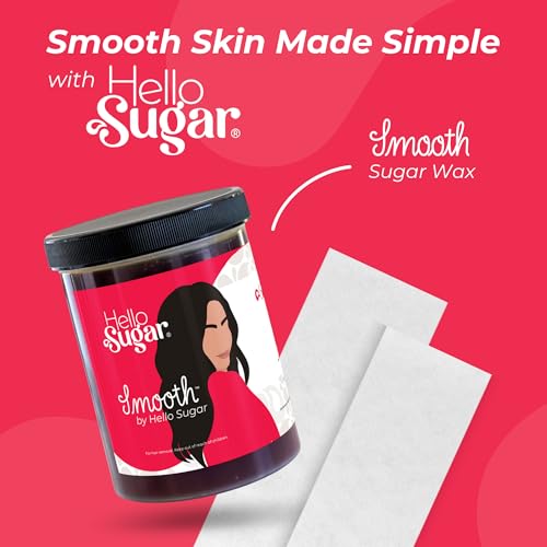 200 Count - Hello Sugar Professional Grade Wax Strips (3" x 7") | Non Woven Spunlace Body & Facial Strips for Hair Removal | Salon Quality & Lint-Free