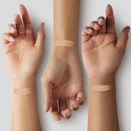 Liquid Concealer - Moisture Under Eye Brightener Concealer Makeup Full Coverage Lightweight, Vegan (Edium Beig)