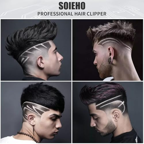 Professional Hair Clipper and Shaver Set, Hair Clippers for Men, T-Shaped Sideburn Trimmers, Cordless Hair Clippers and Shaving Kit.