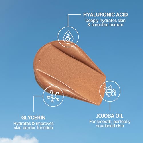 Bali Body Bronzing Serum | Hydrating with Hyaluronic Acid & Vitamin E | Anti-Aging Skin Bronzing Serum for Face | Lightweight, Non-Greasy, Buildable Skin Tint | Cruelty-Free (30 ml / 1.01 fl oz)