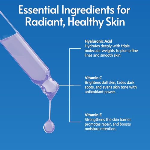 Sylk Hyaluronic Acid Serum for Face - Ultra Hydrating Anti Aging & Anti Wrinkle Serum with Vitamin C & E - Moisturizing & Plumping Formula for Smooth Skin - Microneedling - Korean Skincare - 2 fl oz