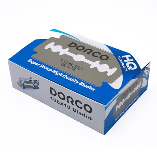 Dorco ST300 Platinum Double Edge Razor Blades | 1000 Blades | Premium Quality for Smooth, Precise Shaving | Durable and Long-Lasting | Ideal for All Safety Razors