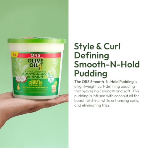 ORS Olive Oil Smooth-N-Hold Pudding with Coconut Oil for Restorative Shine 13 Ounces (Pack of 2)