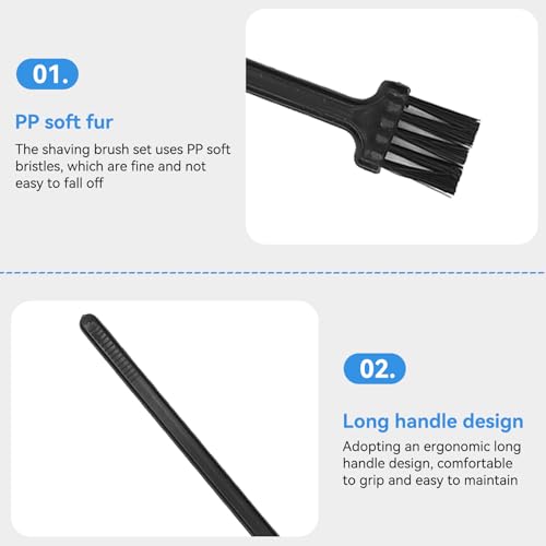 20 Pcs Electric Shaver Cleaning Brushes, Razors Brush Set, Trimmer Cleaner Brush with Long Handle for Computer Keyboard Shaver Appliance and More
