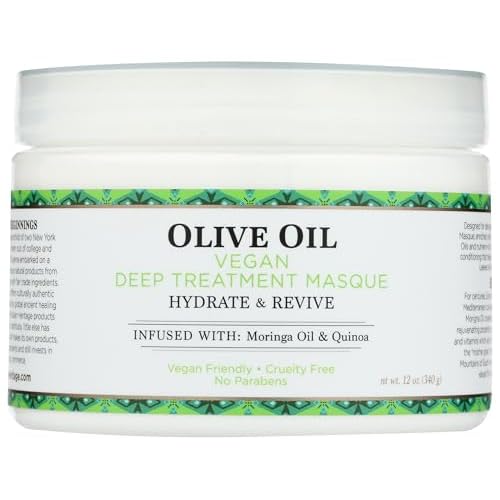 Olive Oil, Vegan Deep Treatment Masque, 12 oz (340 g), Nubian Heritage