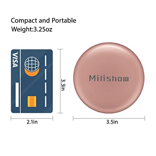 Compact Mirror with LED Light,1x/10x Magnifying Rechargeable Mirror,3.5in, Dimmable Travel Mirror for Purse,Pocket,Handheld 2-Sided Makeup Mirror