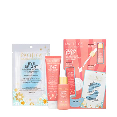 Pacifica Beauty | Glow Baby Vitamin C Trial + Value Kit | 3-Piece Skin Care Gift Set & Beauty, Wanderlust Spray Perfume Trial Set, Island Vanilla, 5 Scents, Fragrance Sampler