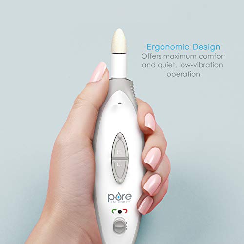 Pure Enrichment PureNails 10-Piece Professional Manicure and Pedicure Kit - Electric Nail Drill Set for Salon-Quality Grooming at Home - 7 Nail Drill Bits, 2 Speeds, LED Grooming Light and Storage Bag
