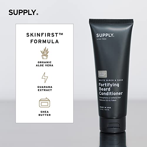 Supply Fortifying Beard Conditioner ? Fast-Absorbing, Plant-Based Formula to Soften, Strengthen & Nourish Beard and Skin ? Supports a Healthier, Softer Beard ? 3.4oz
