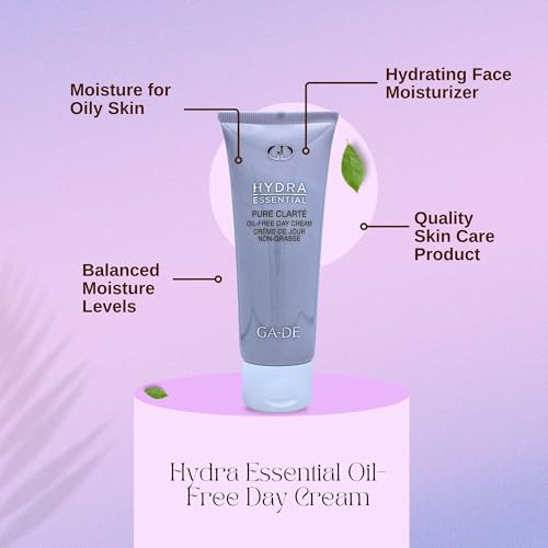 GA-DE Hydra Essential Oil-Free Day Cream - Face Moisturizer with Hydrasalinol, Salicylic Acid, Algae Extract, Vitamin E for Oily Skin - 2.54 oz