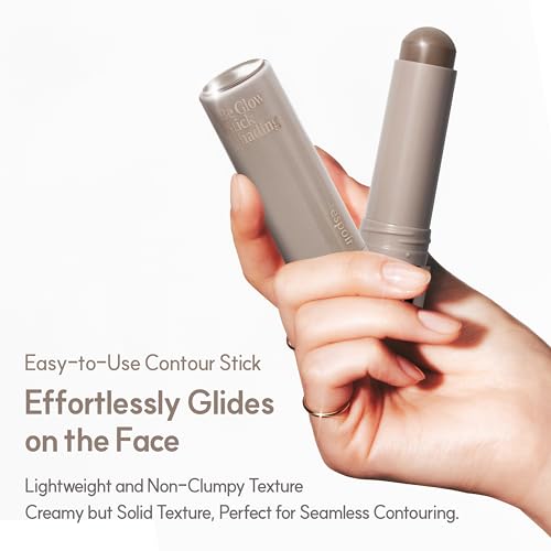 Espoir Be Glow Shading Stick Contour #2 Cool Gray¦¢Creamy Solid Texture & Smooth Gliding on Face with Hyaluronic Peptide, Well-Blending and Seamless Contouring for Daily Makeup, Natural Color
