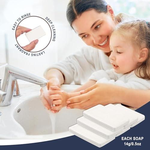 Bulk Bar Soap, 500 Pack Mini Soap Bars Bulk Individually Wrapped, 0.5 oz Travel Soap Small Hotel Soaps Travel Size Toiletries for Hotel Bathroom
