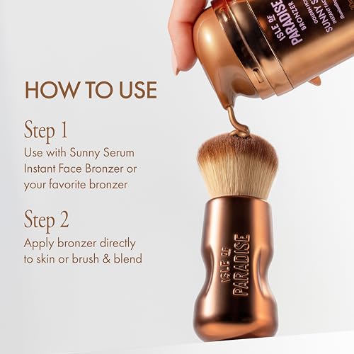 Isle of Paradise Face + Body Bronzing Brush, Dense Kabuki Brush, For Contouring & Defining, Use With Self-Tan, Bronzer & Body Makeup, Seamless Application, Professional Finish, 1 Count