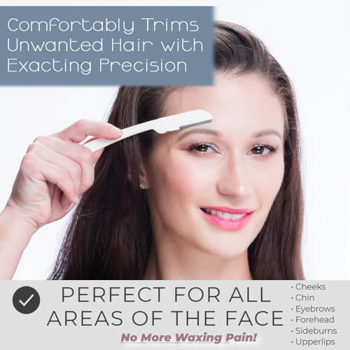 Dermaplaning Tool (9 Count) and Dermaplane Oil Bundle ? Easy to Use Face Razor with Smooth Glide Shave Oil for Gentle Exfoliation