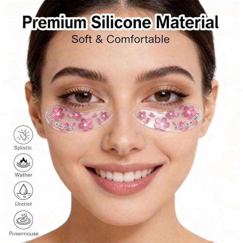 BlackWings 6 Pairs Silicone Eye Patches with Self-Adhesive Design - Cute Bear & Rabbit Inspired Eye Care Patches (Mix 6 pairs)