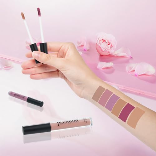 6 Color Matte Lip gloss Sets Velvet Lip Glaze Moisturizing Waterproof Nude Lipgloss Tint Long Lasting Lipgloss Liquid Lipstick Kit
