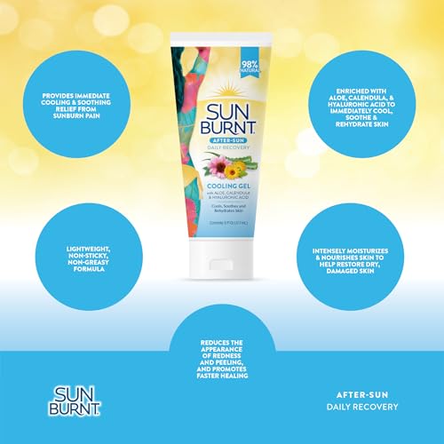 Sunburnt EMCW9 Ultra Hydrating Aloe Vera Gel 6 Ounce,Clear,SUNB21006 (Pack of 2)