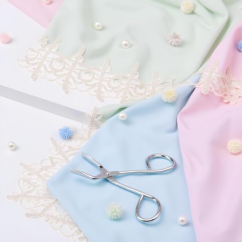 2Pcs ?Silver Stainless Steel Eyebrow Tweezers, Elbow Pliers Clip, Flat Tip Hair Plucker Hair Removal Tweezers, Shave and Hair Removal, Beauty and Personal Care