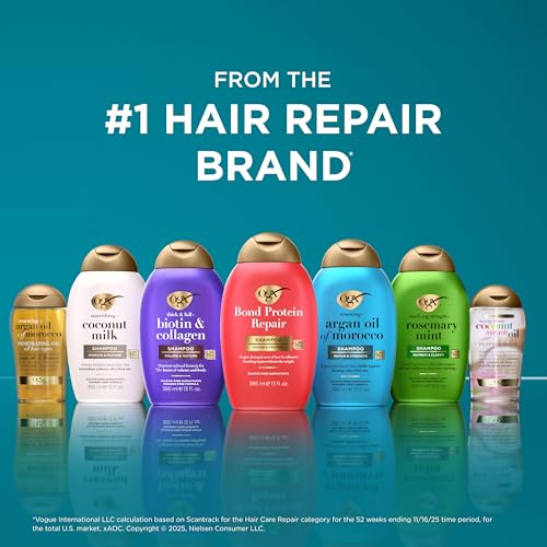 OGX Thick & Full + Biotin & Collagen Volumizing Conditioner, Nutrient-Infused Conditioner + Vitamin B7 Biotin Gives Hair Volume & Body for 72+ Hours, Sulfate-Free Surfactants, 25.4 fl. oz