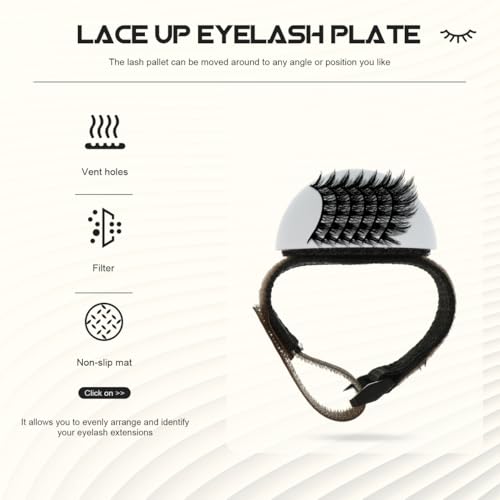 Beaupretty Hand Lash Tray, Lash Extension Holder, Eyelash Extension Wrist Holder for Women Makeup Eyelash Grafting