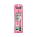 WICKED X FALSCARA False Eyelashes, ¡®Fantastical Fashions¡¯, 8mm-10mm Natural Volume, Green Glitter, Lash Extension Kit Includes Mini BOND NET WT 4.5 G (0.15 Oz.), Mini Applicator, & 10 Lash Clusters