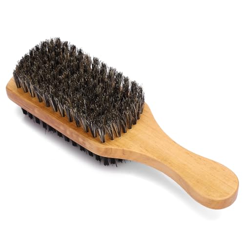 Wooden Beard Brush, Moustache Brush, Double Sided Beard Brush, Professional Beard Brush Shaving Brushes Shaving Accessories