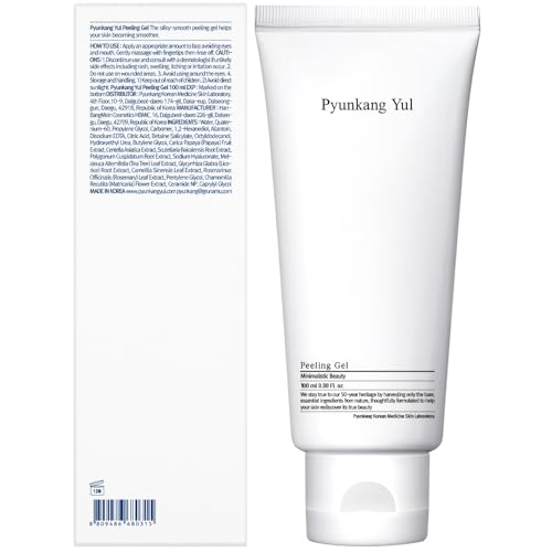 Pyunkang Yul PKY Peeling Gel with Immediate Visible Effect, Mild and Smooth Face Scrub with Papaya and AHA, Zero-Irritation, Korean Skincare (3.4 Fl.Oz, 100ml)