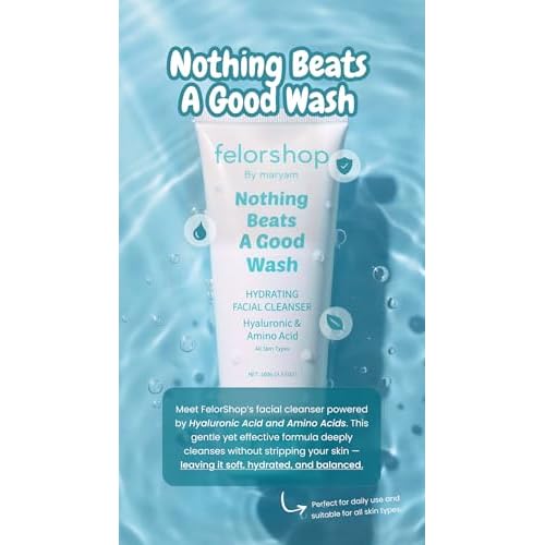 Hydrating Facial Cleanser | Daily Face Wash for All Skin Types | Hyaluronic Acid + Amino Acid | Non-Drying Oil Control Face Wash | 100 G