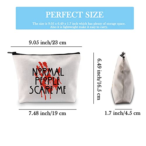 GJTIM Horror Story TV Show Inspired Gift Normal People Scare Me Halloween Party Supplies Makeup Bag (Scare Me bag)